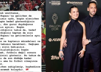 Hakan Çalhanoğlu’nun eşinden olay paylaşım!