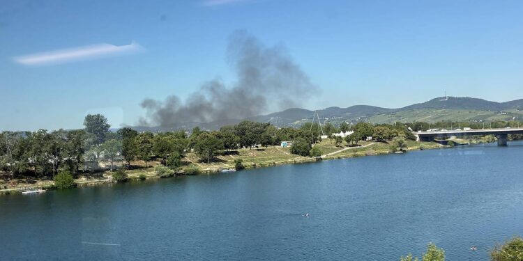 Brand auf der Floridsdorfer Brücke