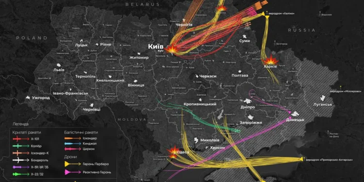 Ukraine-Krieg 2026: Russland startet massive Drohnen- und Raketenangriffe – Detaillierte Flugrouten-Karten veröffentlicht